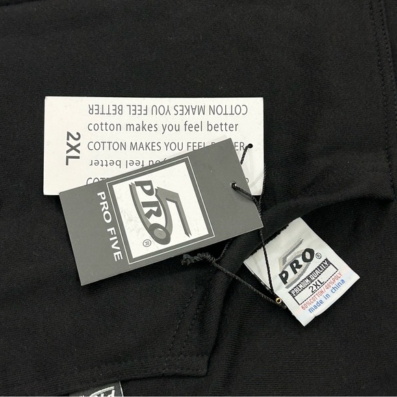 Pro 5 Five Pro Club Black Full Zip Sherpa Heavyweight Hoodie Sweatshirt Men’s - Picture 9 of 16